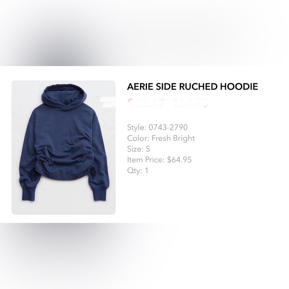 Gathered side Hoodie